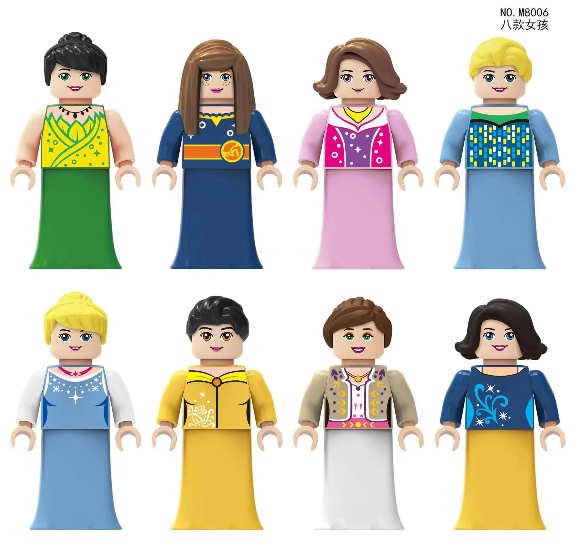 building blocks action doll mini city figures toys girls soldiers policeman robot worker fireman farmer cook movie characters