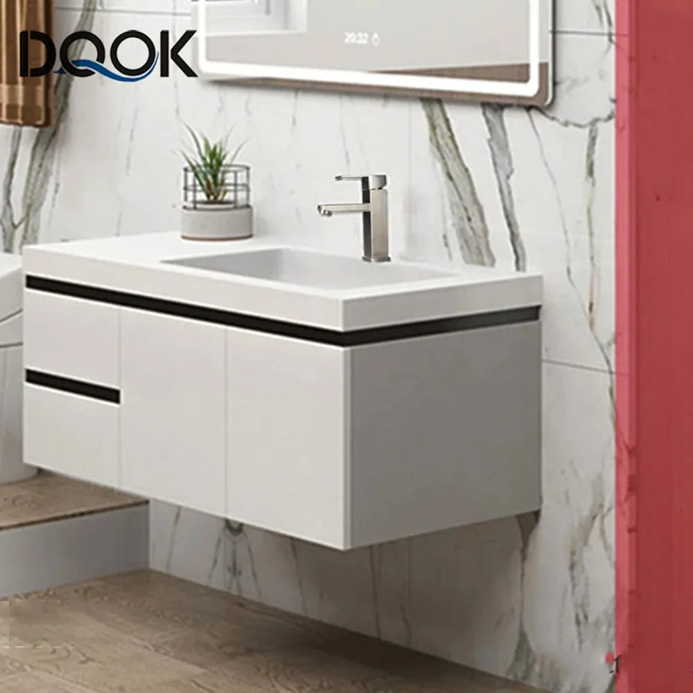Black Square Bathroom Faucet Hot and Cold Mixer - Smarsty