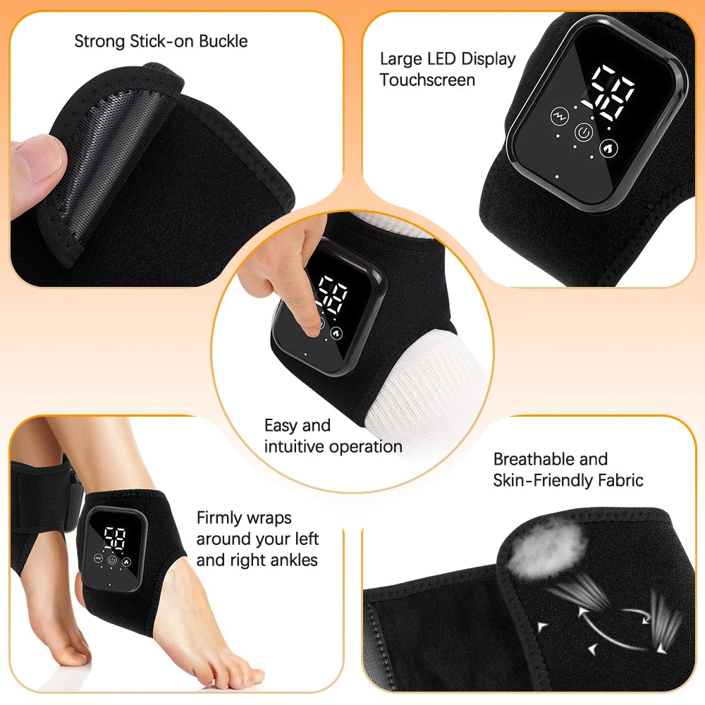 Portable Electric Foot and Hand Massager with Heat and Vibration - Smarsty