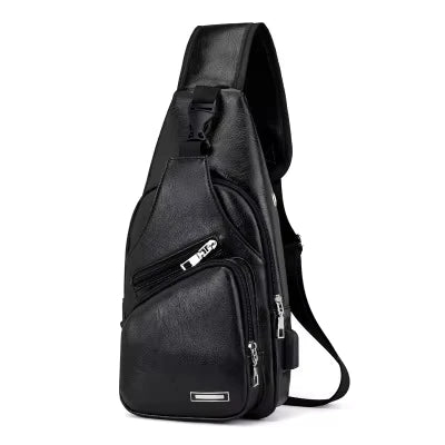 Mens USB Chest Bag With Portable Charging Crossbody - Smarsty