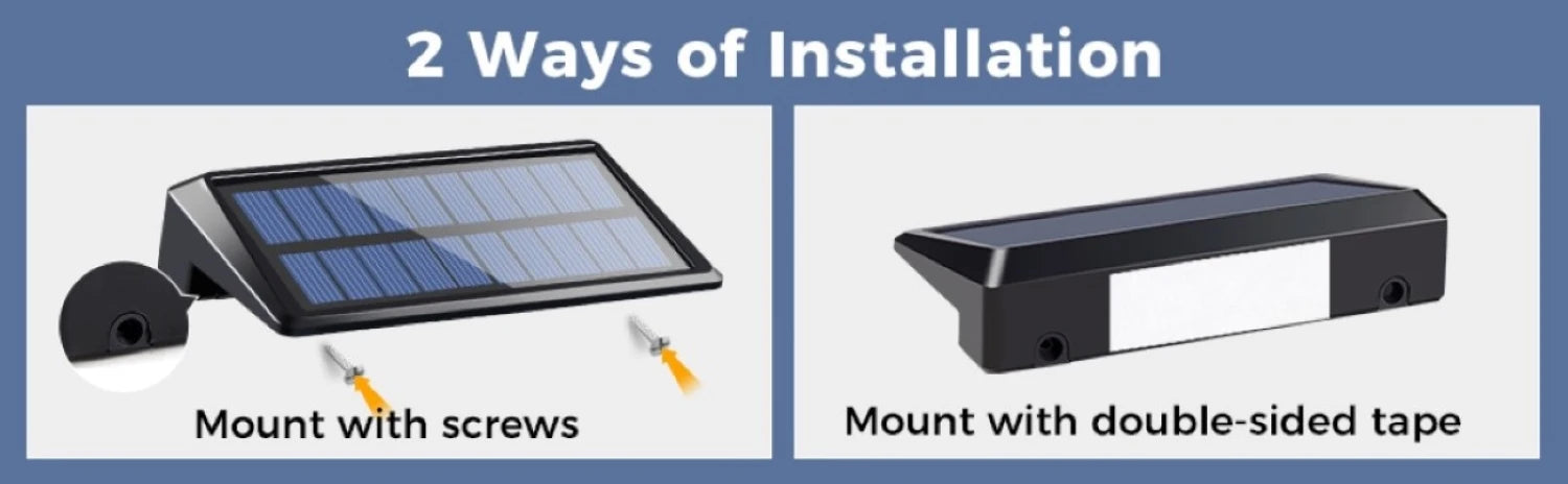 2 Pack Solar Wall Lights Waterproof LED Outdoor Lighting - Smarsty