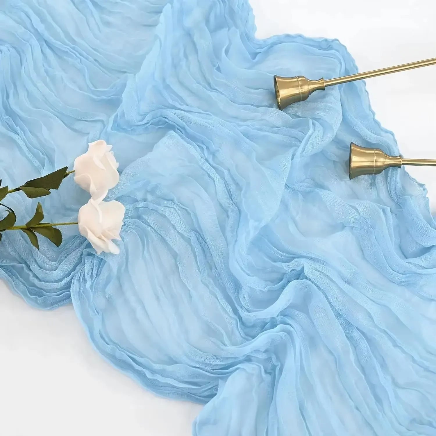 Gauze Table Runner for Rustic Beach Weddings - Smarsty