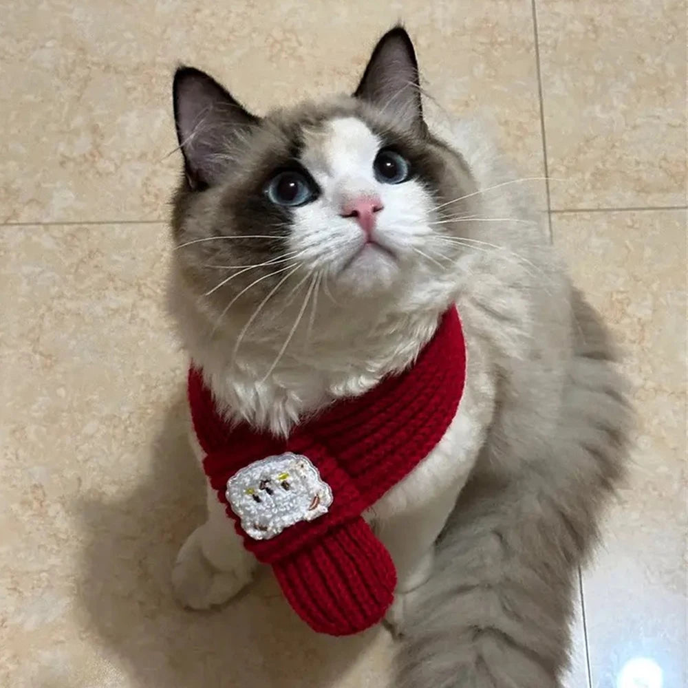 Cartoon Bear Print Scarf for Small Dogs and Cats - Smarsty