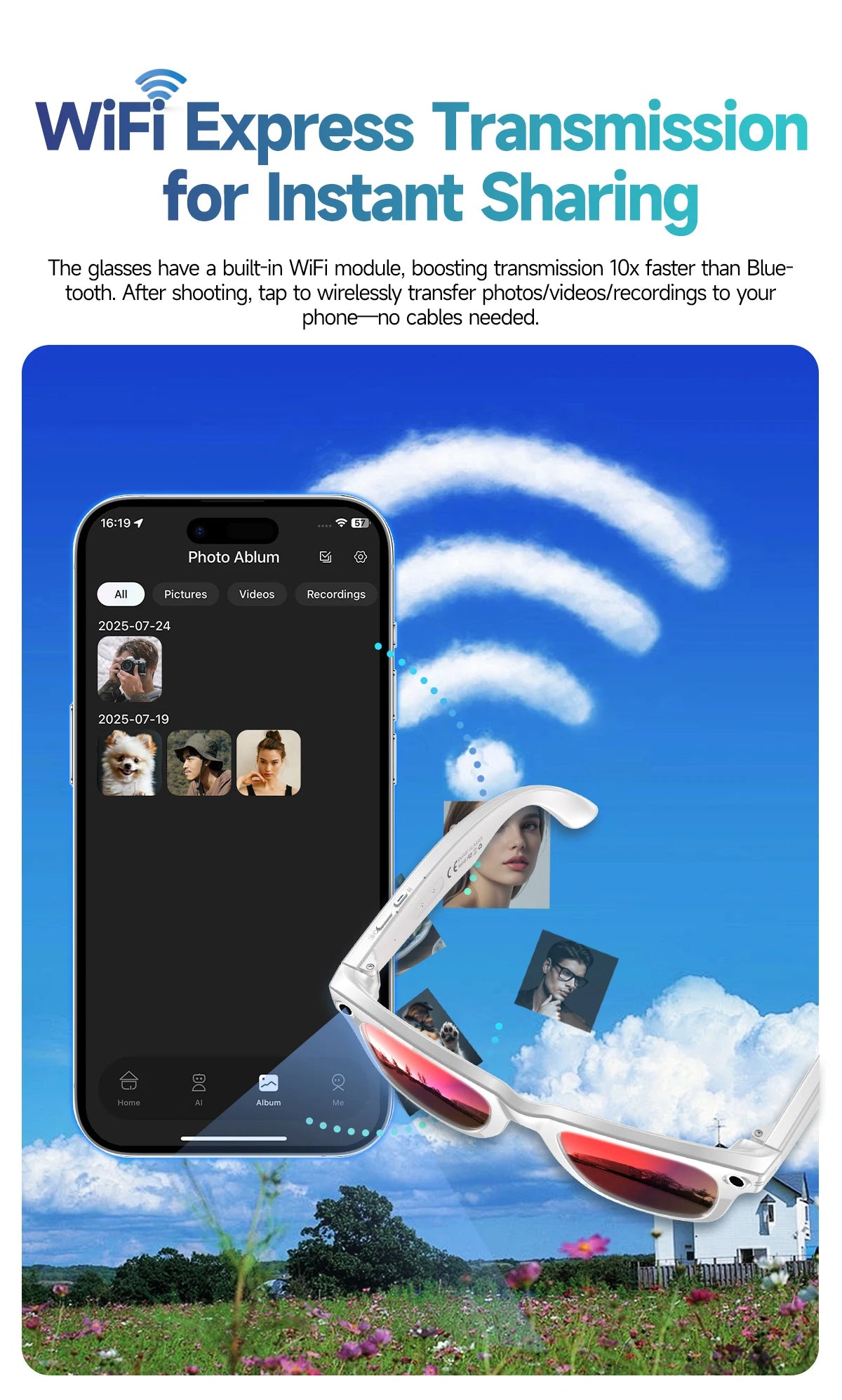 New 800W Camera AI Glasses Men Color-Changing Smart Translation Glasses Photo Video Recording Waterproof Call Smart Sunglasses - Smarsty