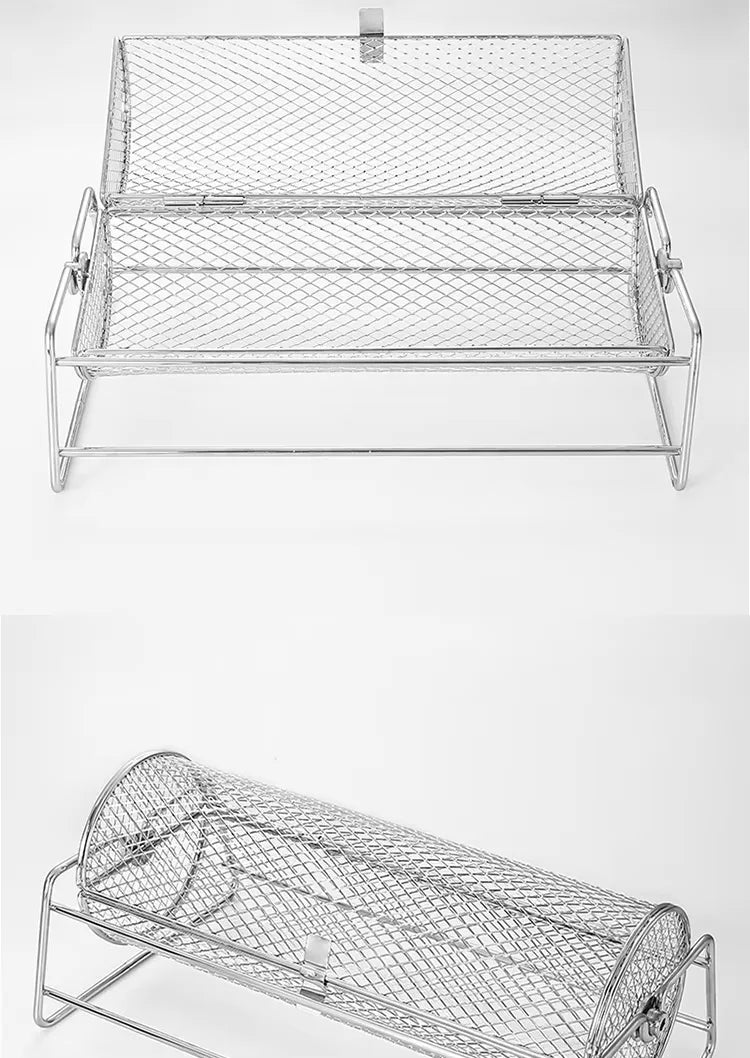 Stainless Steel BBQ Grill Mesh Basket for Perfect Roasting - Smarsty