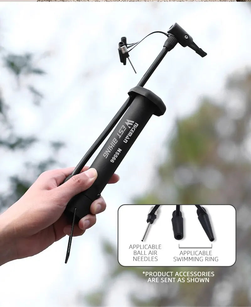 WEST BIKING MTB Bicycle Pump 80 PSI Bike Manual Air Pump Balloon Tire Inflator Schrader Valve Floor Pump Cycling Accesories - Smarsty