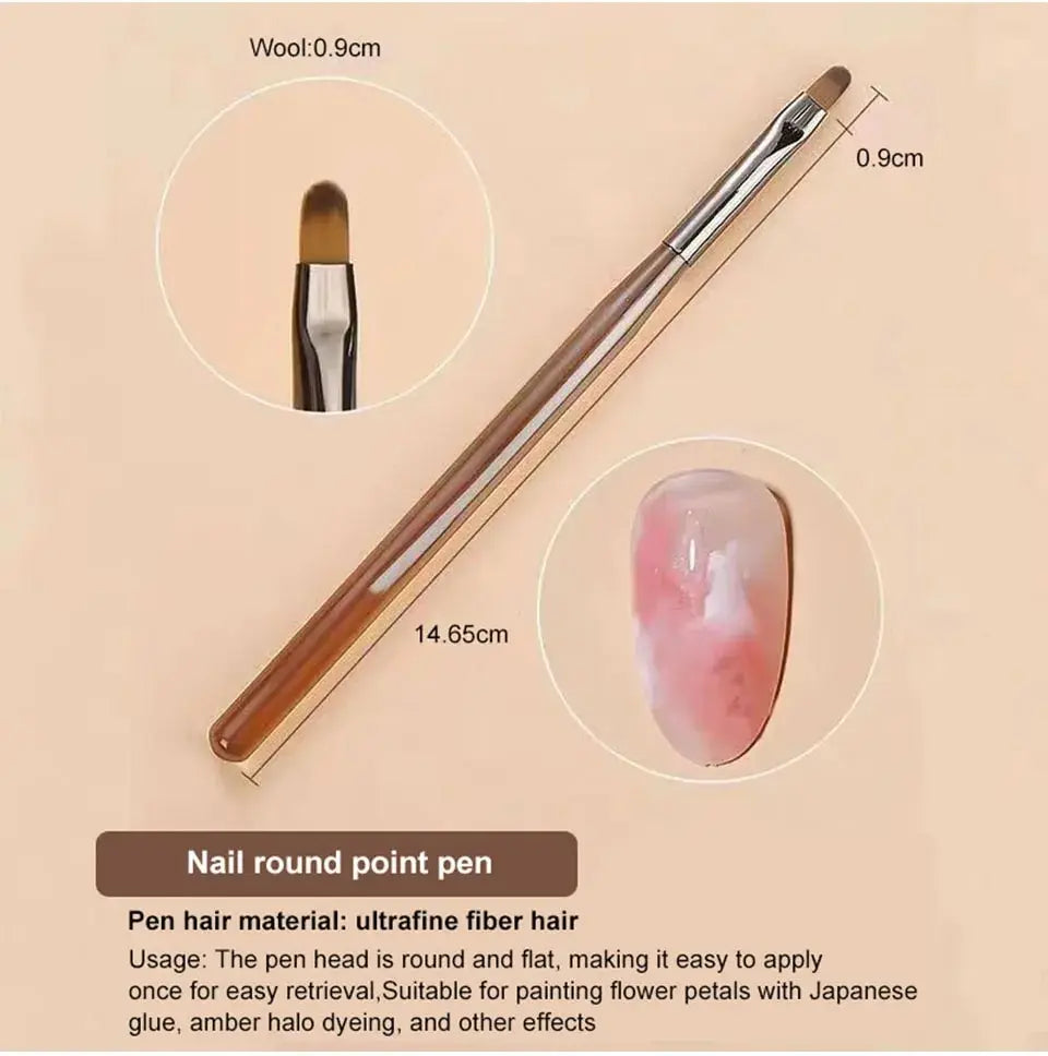9PCS UV Gel Nail Brush Set for Creative Nail Art - Smarsty