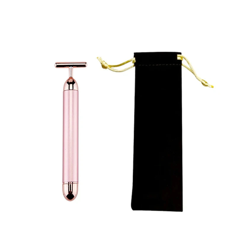 24K Gold Electric Face Roller for Youthful Skin - Smarsty