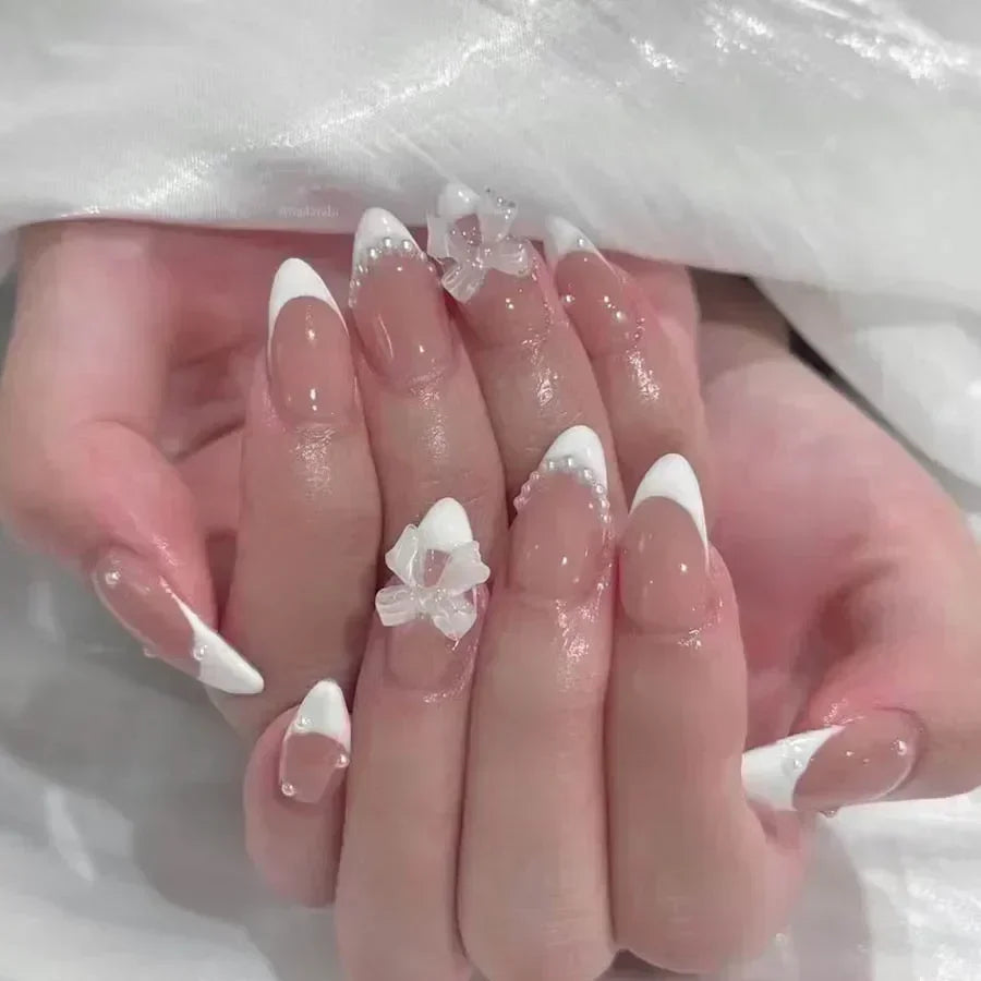 24Pcs Cute Strawberry French Press On Nails - Smarsty