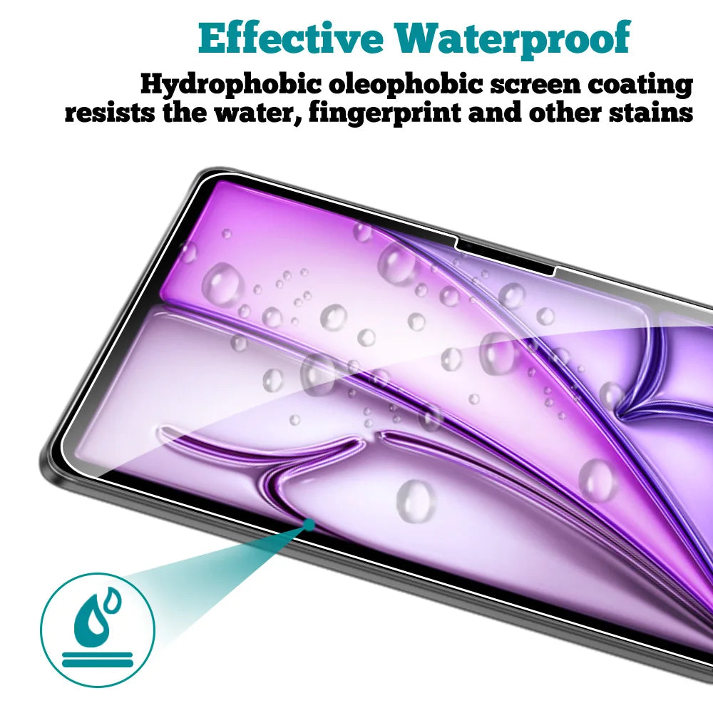2Pcs Tempered Glass Screen Protector For ipad Pro Air 13 11 2024 M4 M2 Air 5 4 Pro 12.9 11 M3 M5 2025 Film - Smarsty