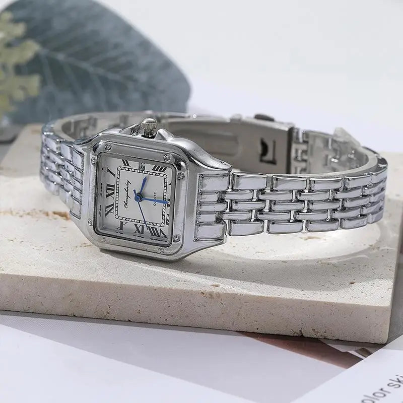 Luxury Stainless Steel Women's Quartz Watch with Calendar - Smarsty