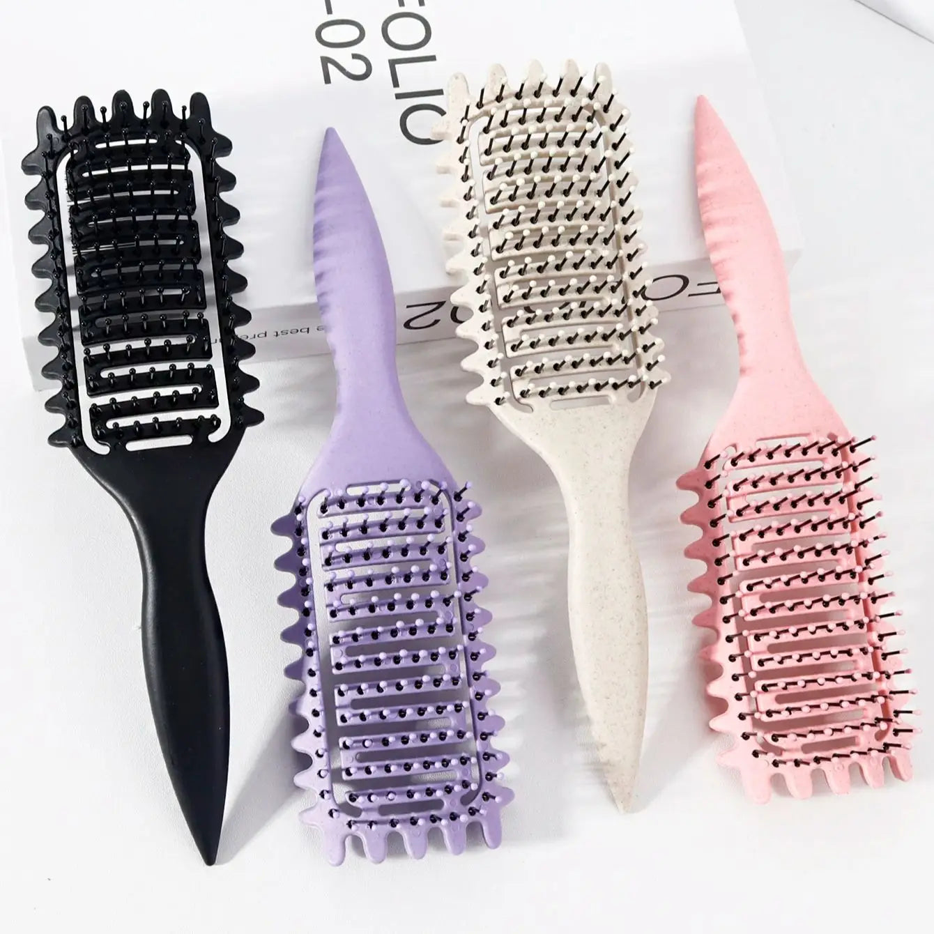 Curly Hair Styling Brush with Nylon Bristles - Smarsty