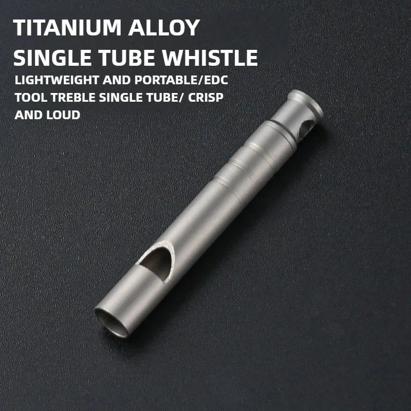 Titanium Whistle Emergency Whistle With Lanyard Safety Survival Whistle Ultralight Camping Whistle Hiking Outdoors Emergency