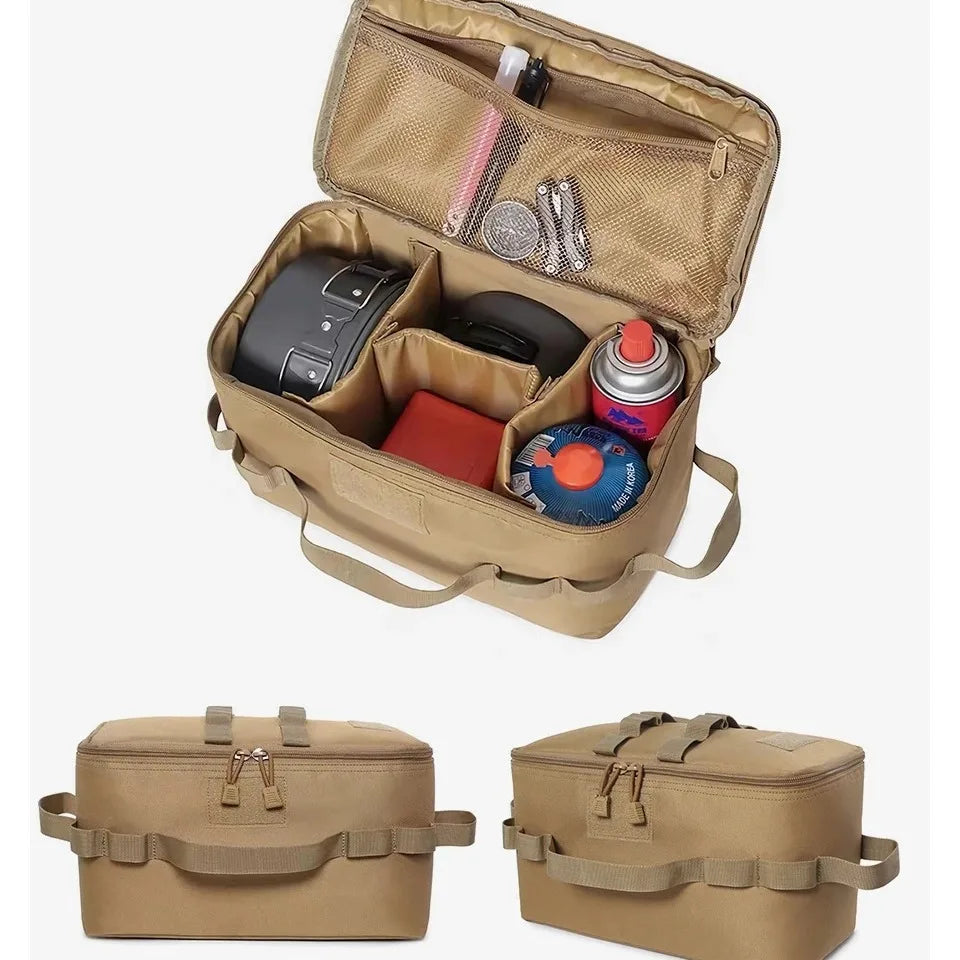 Outdoor Camping Gas Tank Storage Bag Large Capacity Ground Nail Tool Bag Gas Canister Picnic Cookware Utensils Kit Bag - Smarsty