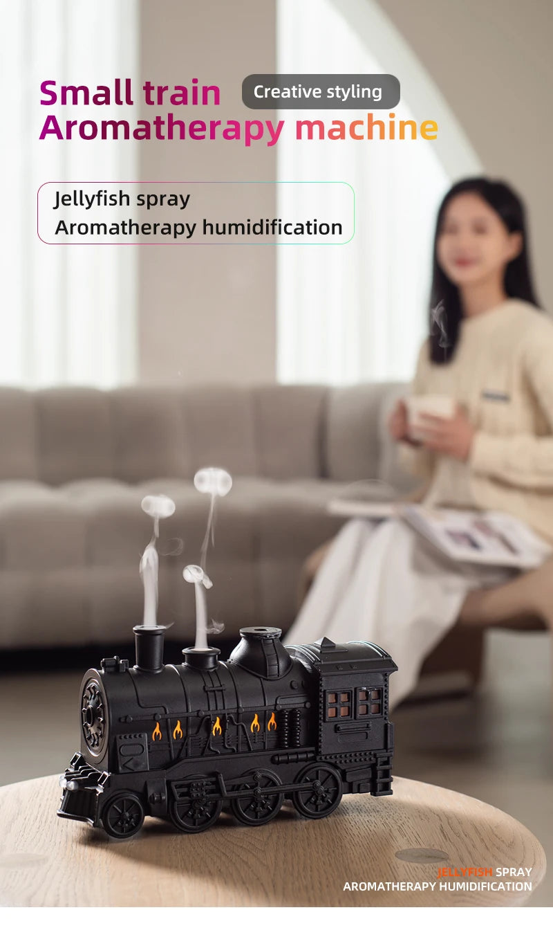 Ship Train Shape Ultrasonic Humidifier With Colorful Lights - Smarsty