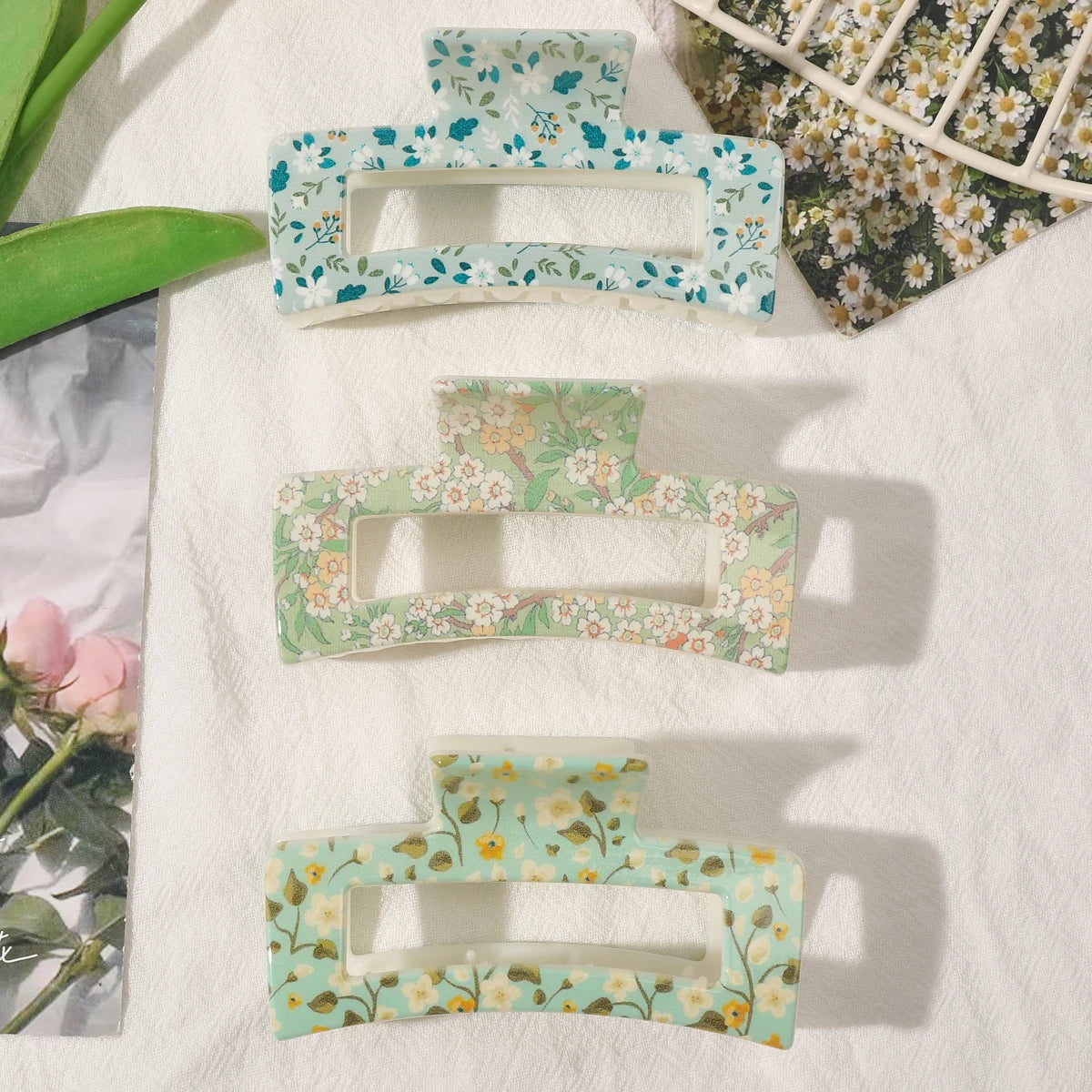 Medium Hair Claw Clips Strong Hold Matte Pink Versatile Set - Smarsty