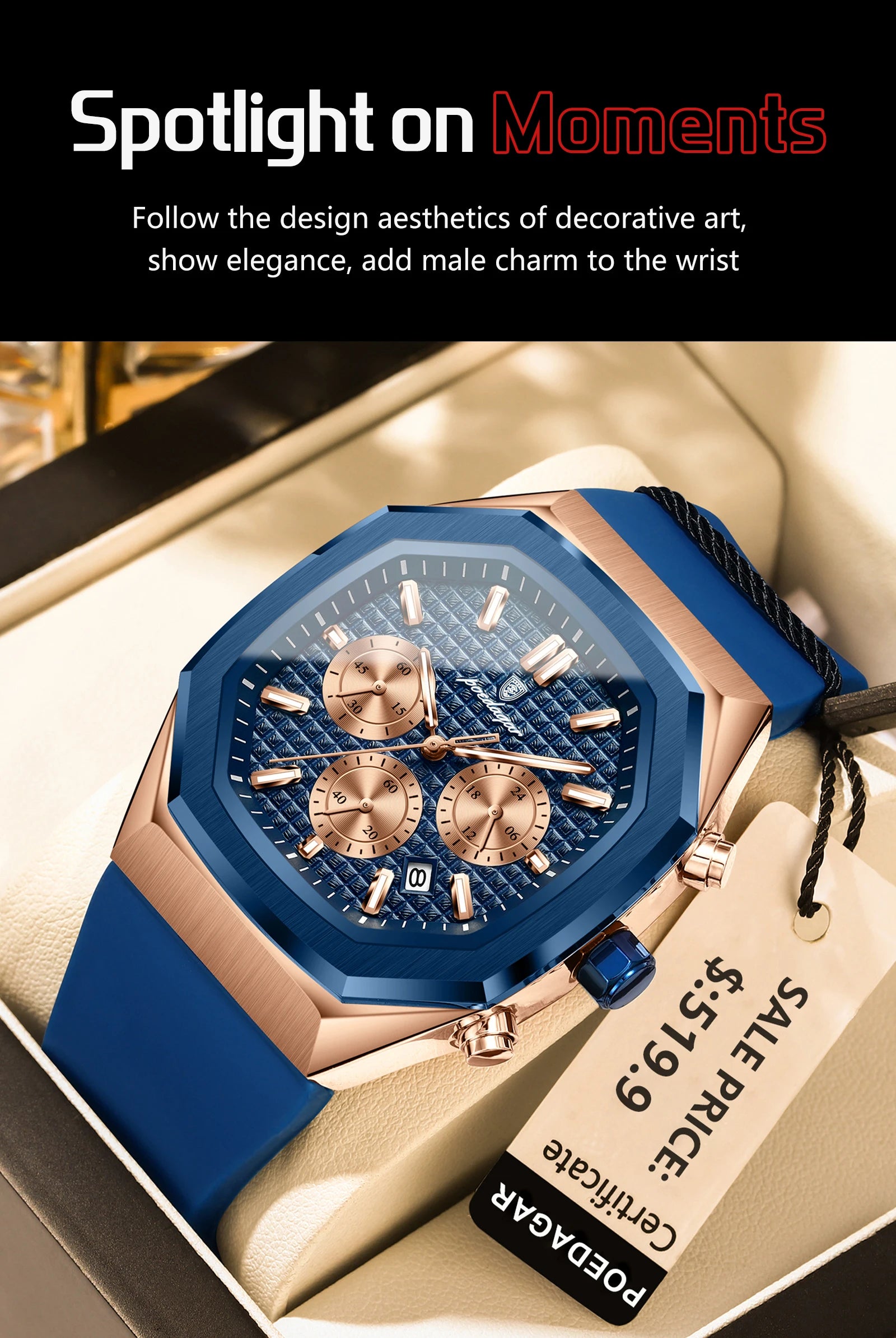 Waterproof Luminous Chronograph Watch for Men - Smarsty