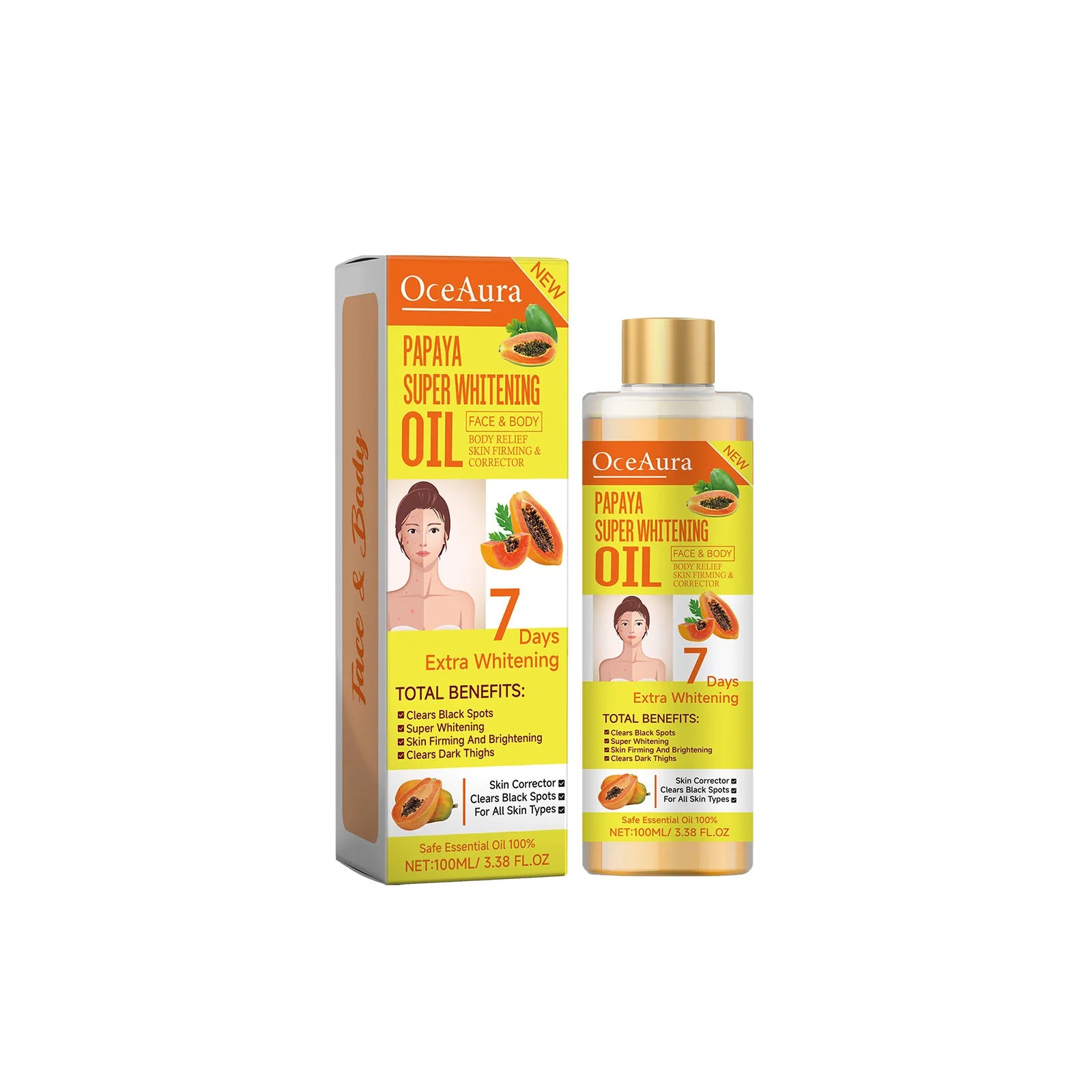 Turmeric Body Lightening Oil for Dry Skin - Smarsty