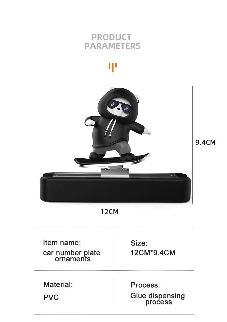 Bear Cartoon Magnetic Parking Number Plate For Car Dashboard - Smarsty