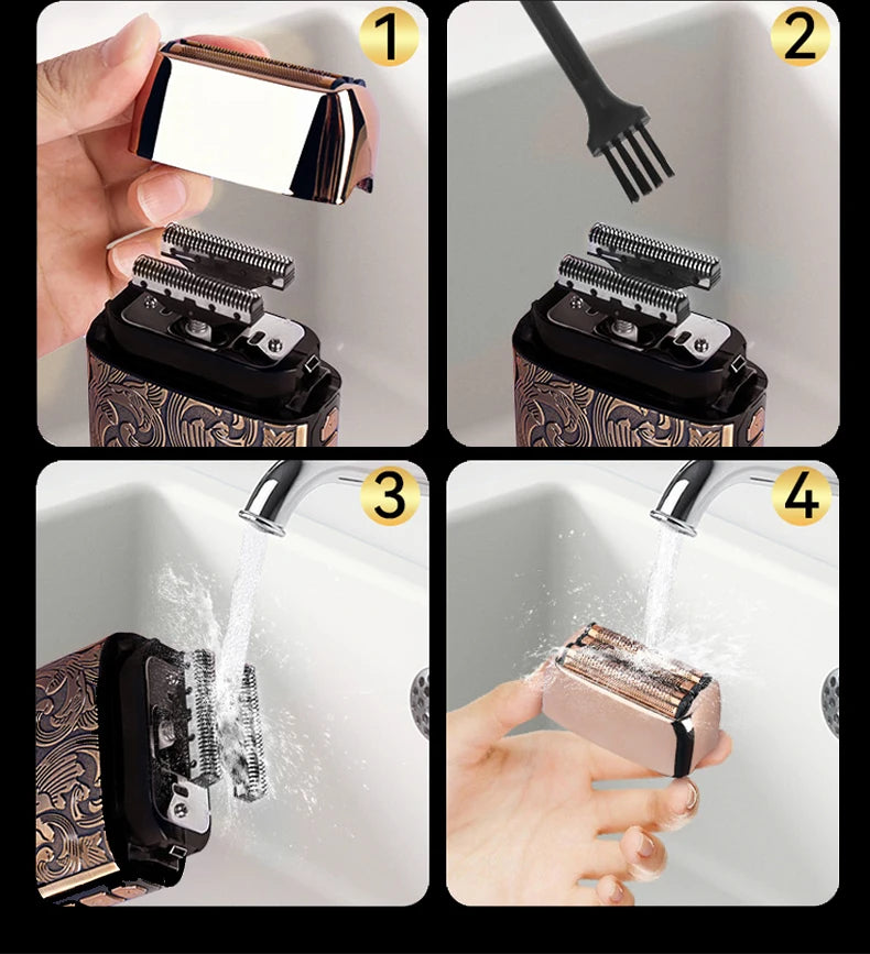 Ufree Close Shaver Electric Foil Shavers for Men, 3-Speed Electric Razor, Home appliance, Face Shaving Beard Trimmer with LCD