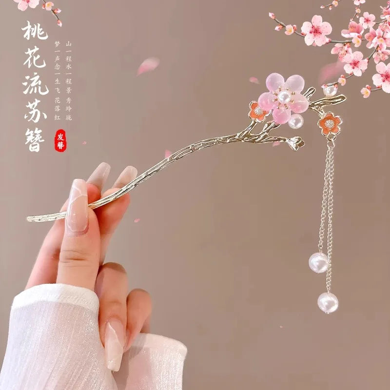 Vintage Chinese Style Flower Hairpin for Women - Smarsty
