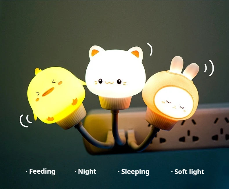 Cute Cartoon LED Night Light with Remote Control for Kids - Smarsty