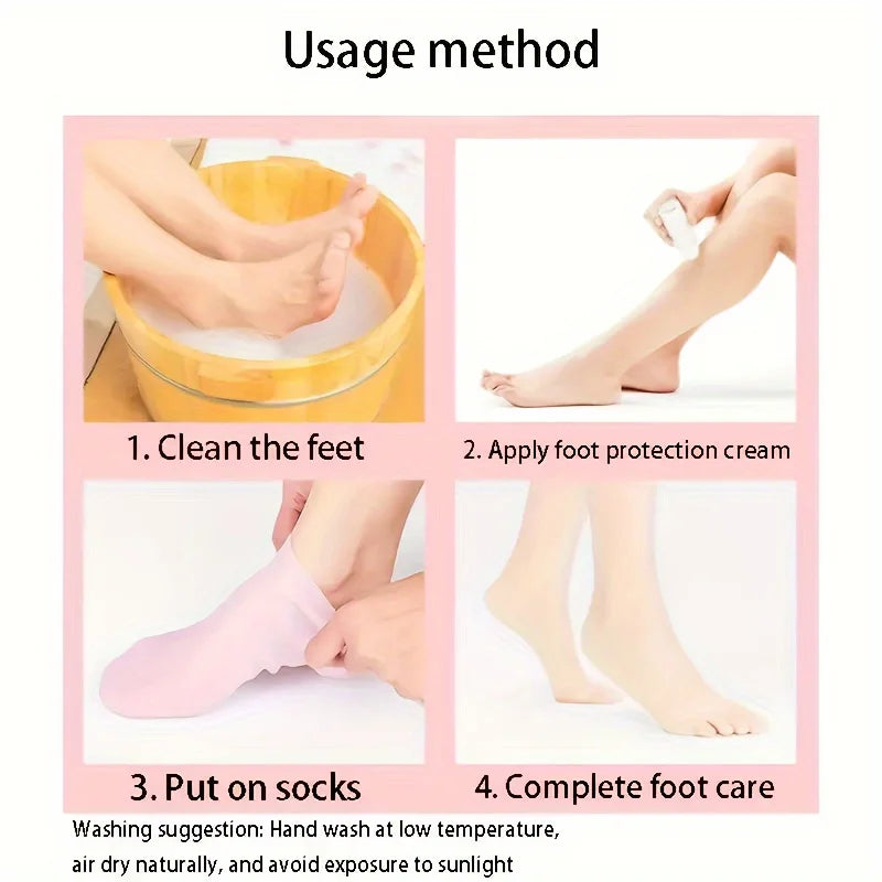 Moisturizing Silicone Gel Socks for Cracked Feet Care - Smarsty