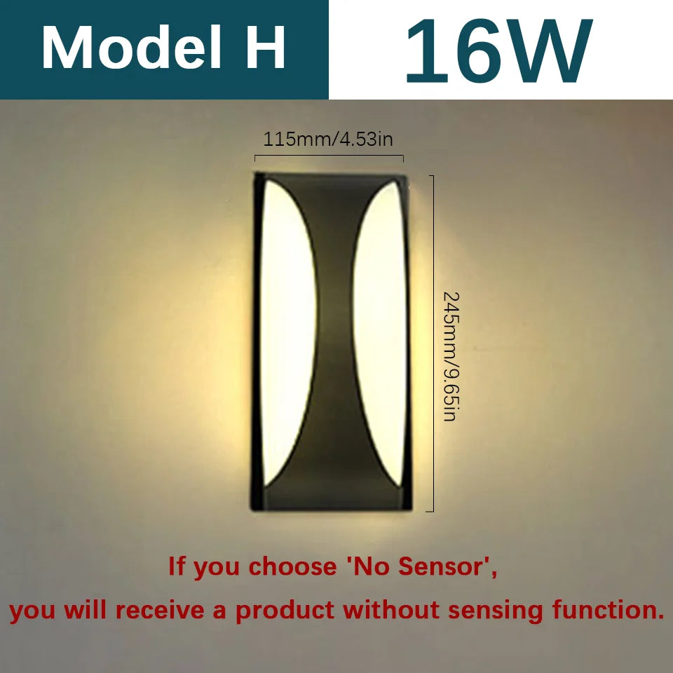 LED Outdoor Wall Light with Motion Sensor for Security - Smarsty