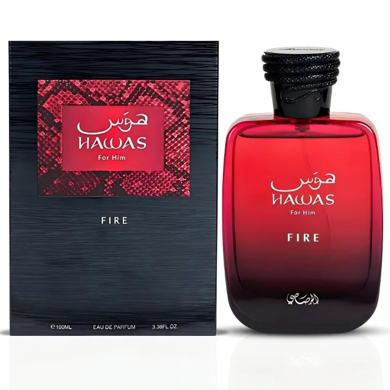 100ML RASASI Hawas Fire Eau De Parfum Pheromone Fragrance Arabian Women's Perfume Pheromone Cologne Man Attract The Opposite Sex