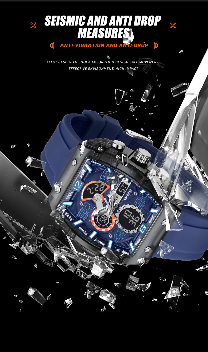 SMAEL 8109 Waterproof Luminous Dual Display Watch - Smarsty
