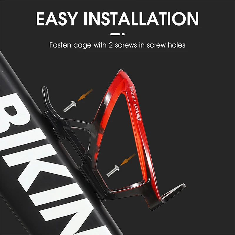 WEST BIKING Bicycle Water Bottle Cage Colorful Gradient Cycling Bottle Holder Ultralight MTB Road Bike Water Bottle Bracket - Smarsty