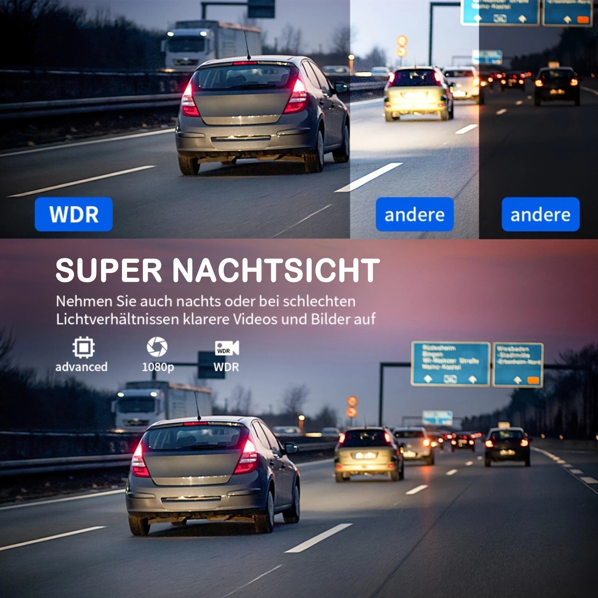 4Channel WiFi Dash Cam Night Vision With Loop Recording - Smarsty