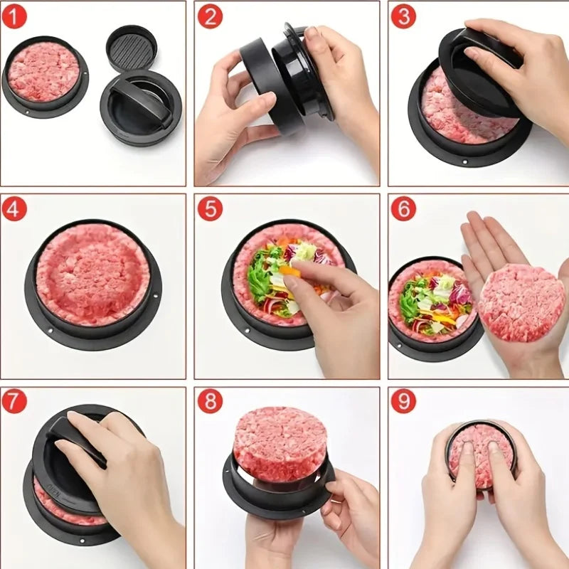 1 Set, Suitable for RV Kitchen, Non-stick Hamburger Machine, Meat Pie Machine Mold, Suitable for Meat Milk Cheese Vegetables - Smarsty