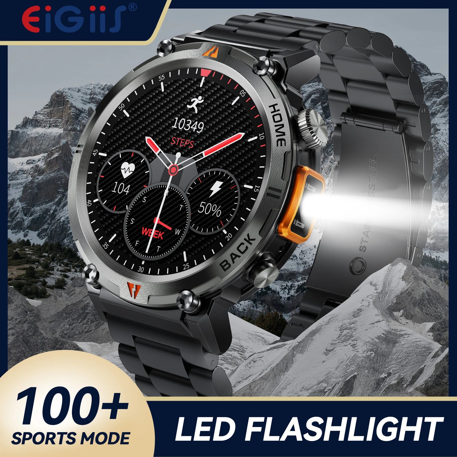 EIGIIS KE3 Smart Watch Bluetooth Call Waterproof Health Monitor - Smarsty