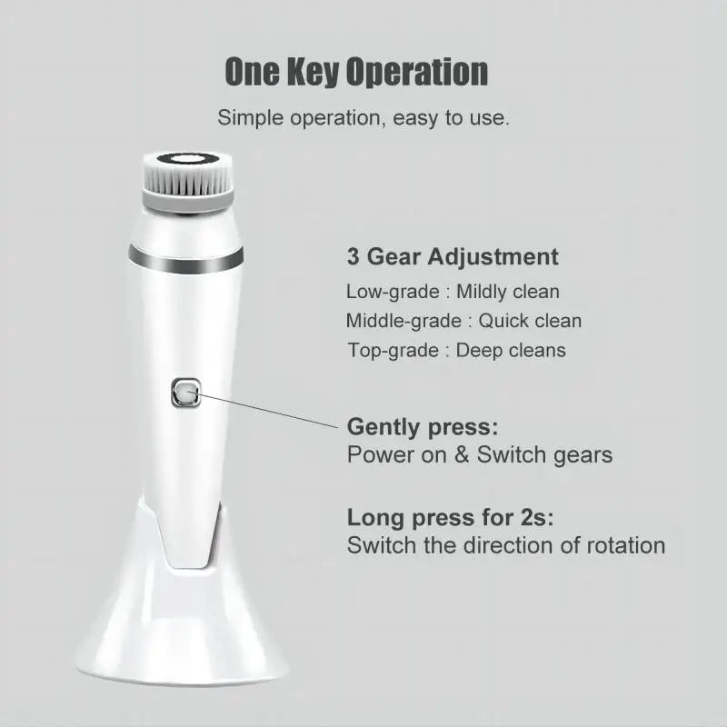 Electric Facial Cleansing Brush with Sonic Technology - Smarsty