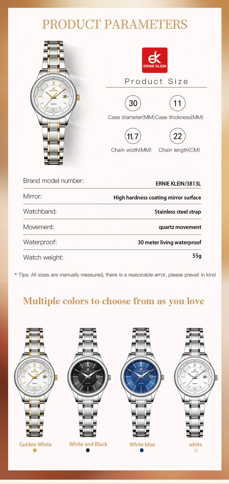 Elegant Waterproof Women's Watch with Luminous Display - Smarsty