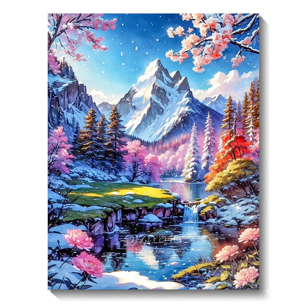 5D Diamond Art Aurora Landscape DIY Wall Decor - Smarsty