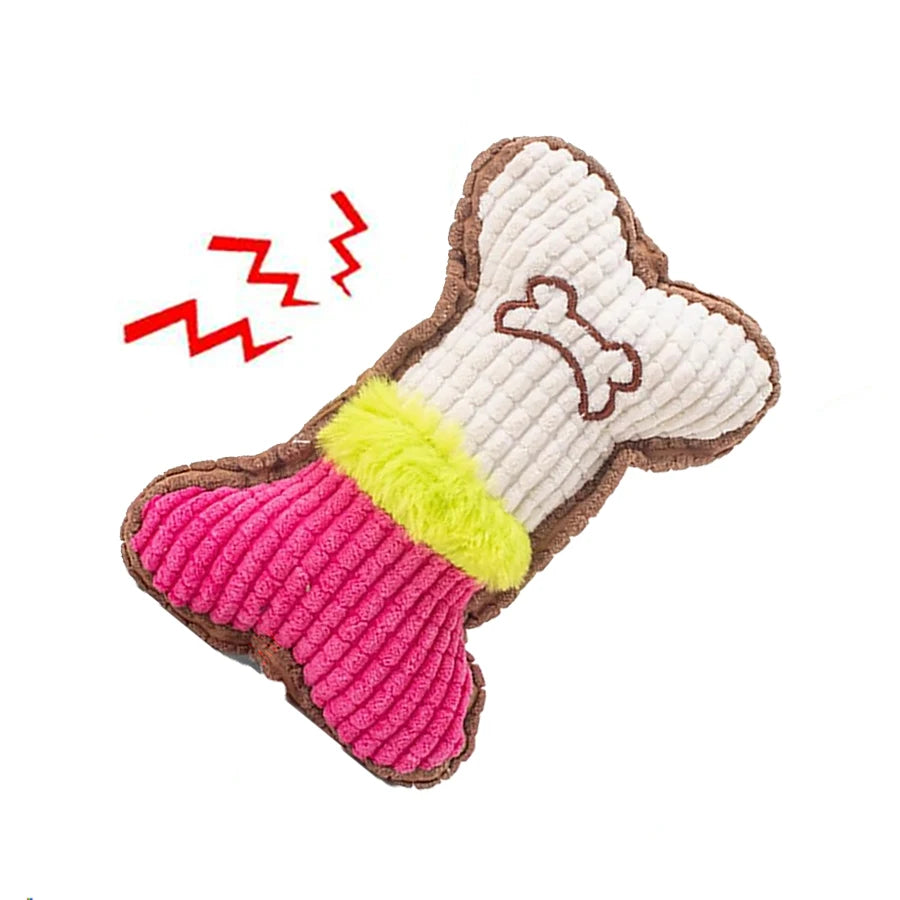 Dog Squeaky Chew Toy for Teething Puppies - Smarsty