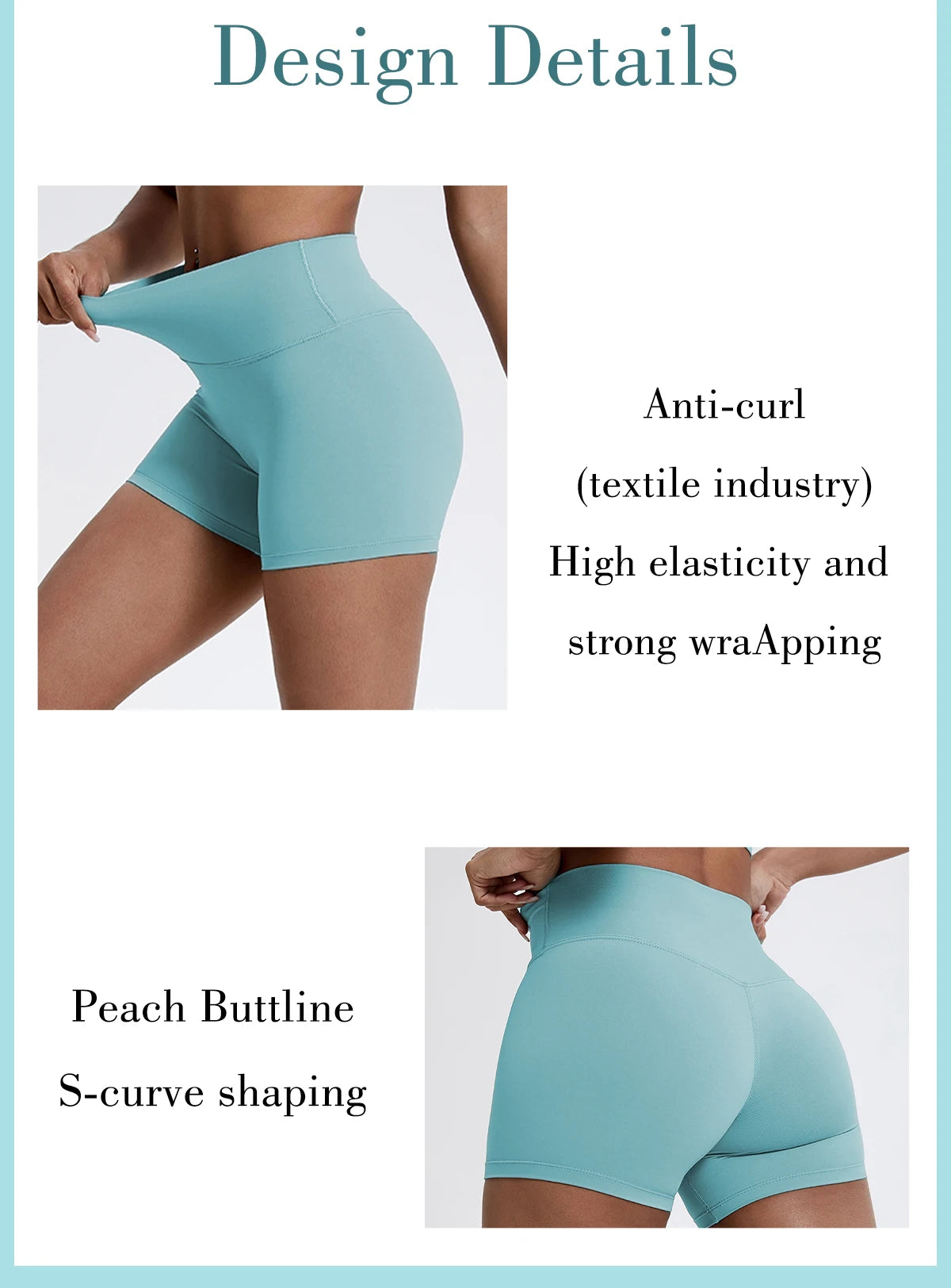 Hearuisavy Running Sports Shorts Women Buttock Lift Gym Leggings Women Cycling Slim Fit Workout Shorts High Waist Yoga Shorts - Smarsty