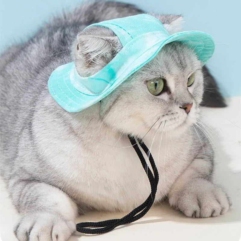 Cotton Cat Sun Hat With Ear Holes For Pets - Smarsty