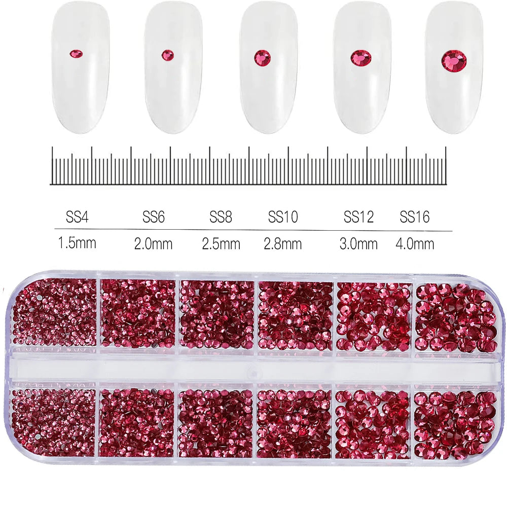 Mixed Nail Rhinestones with Shiny Clear Colors for Stunning Nail Art - Smarsty