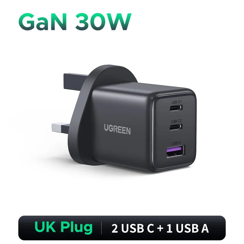 30W GaN USB C PD Fast Charger Ultra Compact PowerDelivery - Smarsty