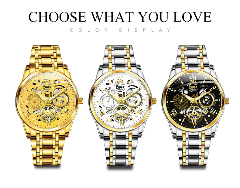 Men's Waterproof Steel Watch with Night Glow Feature - Smarsty