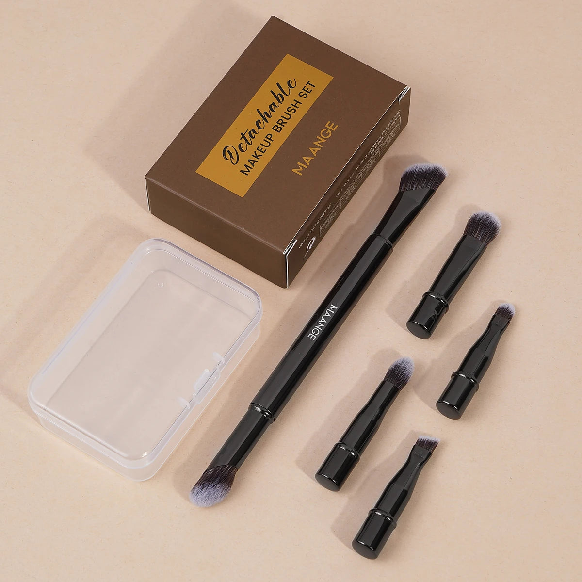 MAANGE Double Ended Makeup Brush Set for Travel and Contour - Smarsty