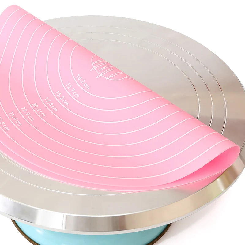 FAIS DU Non-Stick Cake Turntable with Silicone Mat - Smarsty