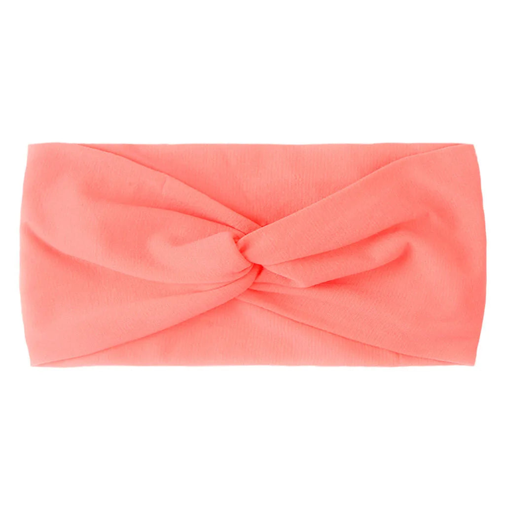 Candy Color Knotted Baby Girl Headband Soft Elastic - Smarsty