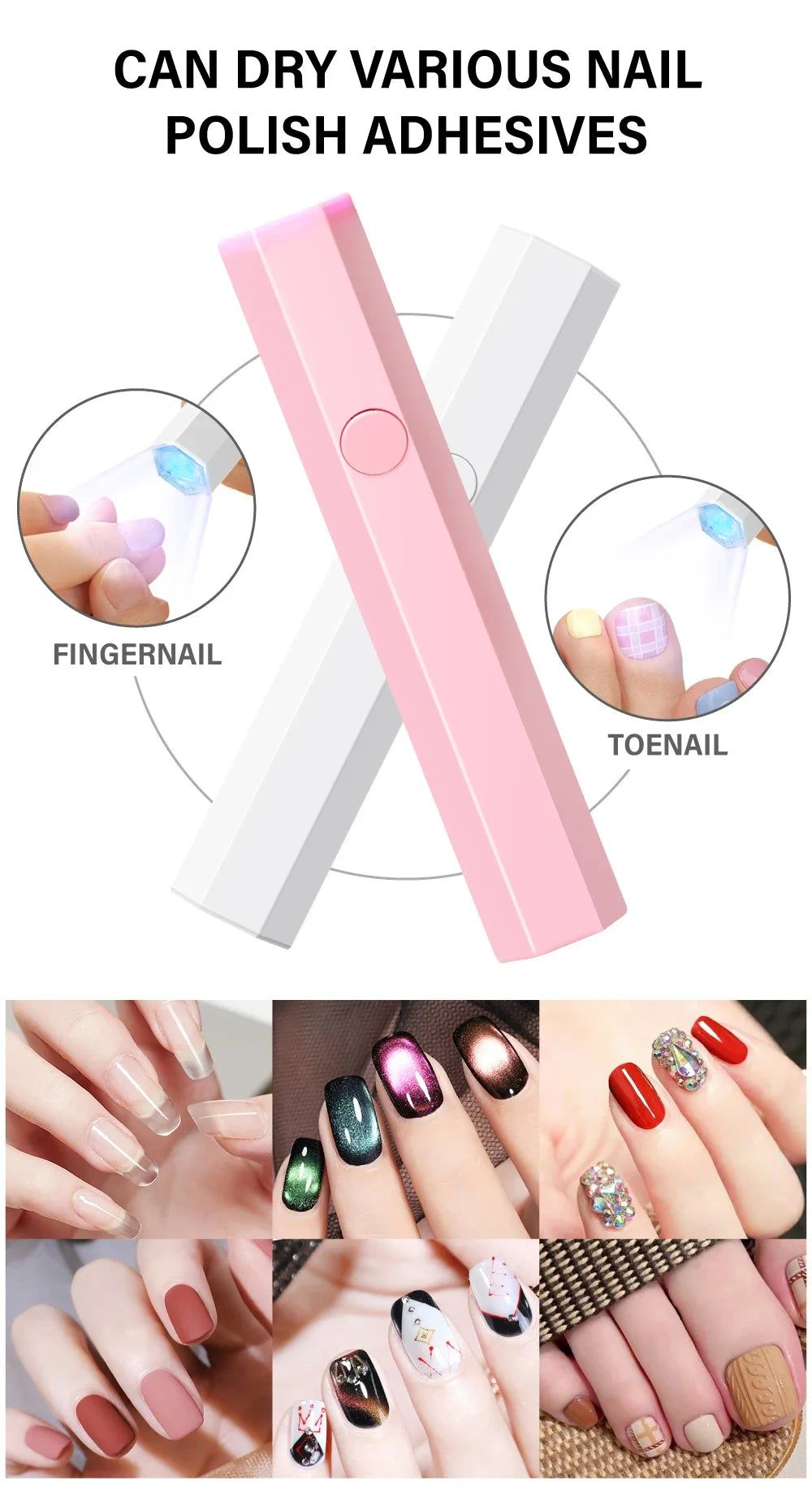 Portable Mini Nail Lamp for Quick Dry Gel Polish - Smarsty