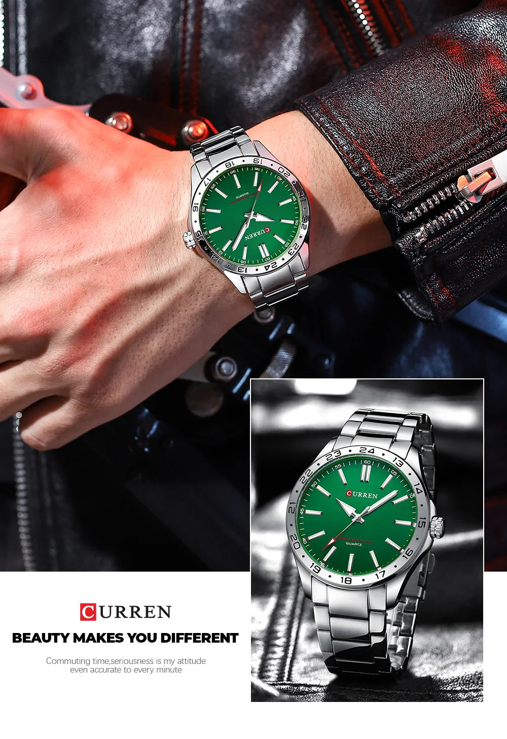 Curren Men's Ultra Thin Stainless Steel Quartz Watch - Smarsty