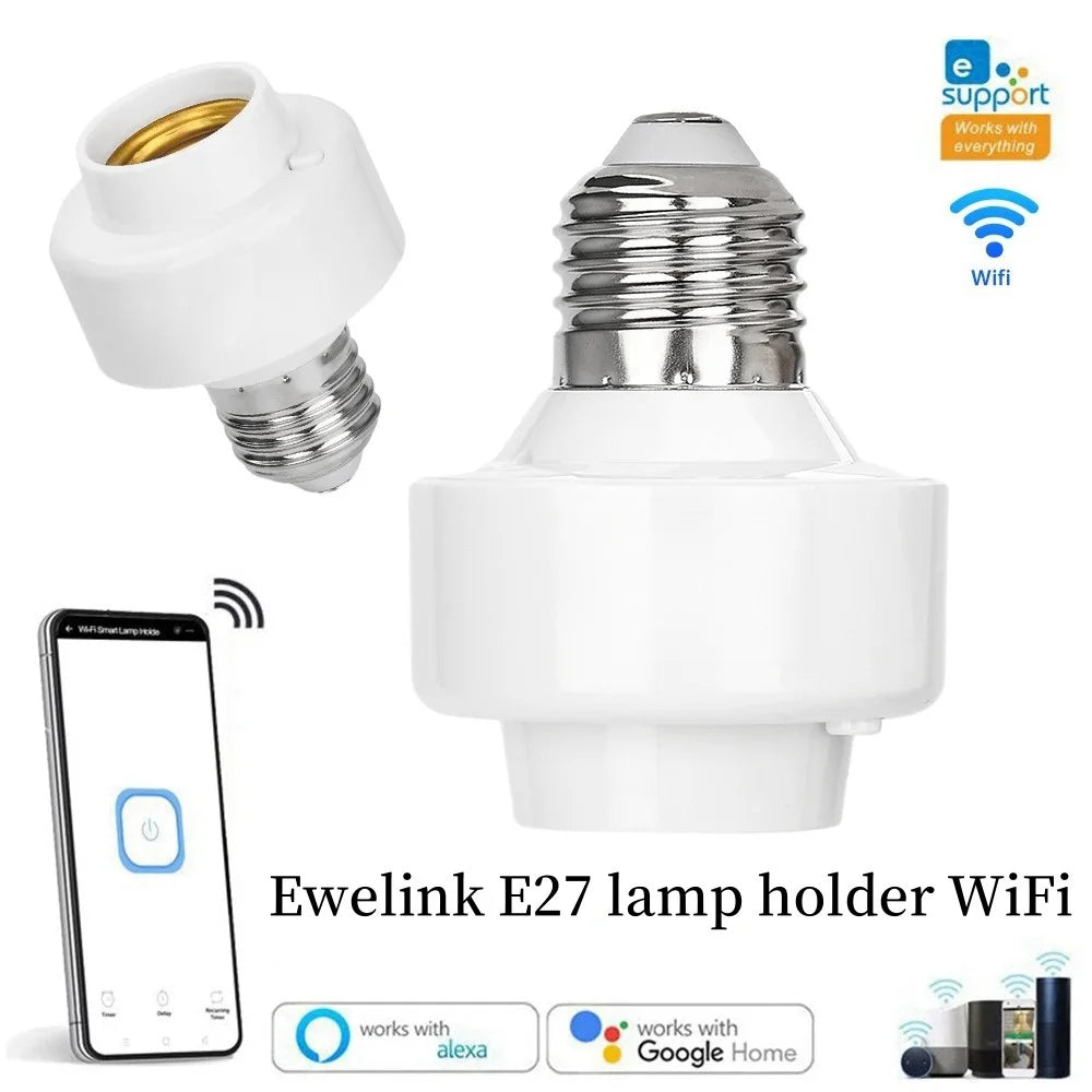Ewelink E27 Wifi Smart Socket With Voice Control - Smarsty