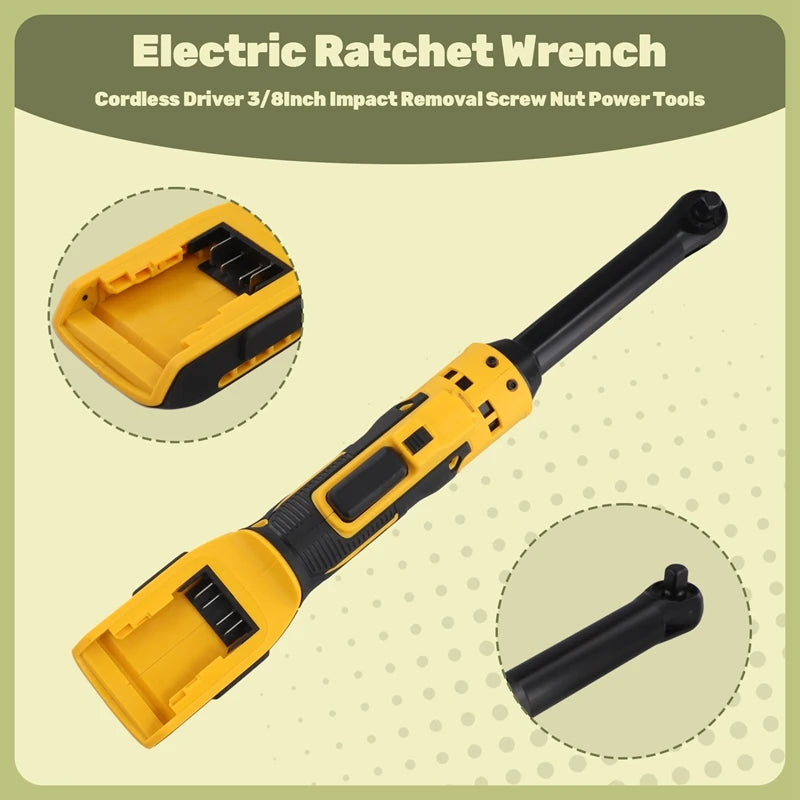 Extended Cordless Electric Ratchet Wrench for Easy Nut Removal - Smarsty